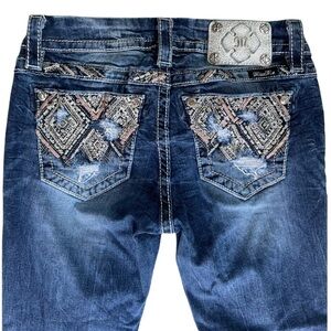 Miss me jeans mid - rise easy crop sz 26